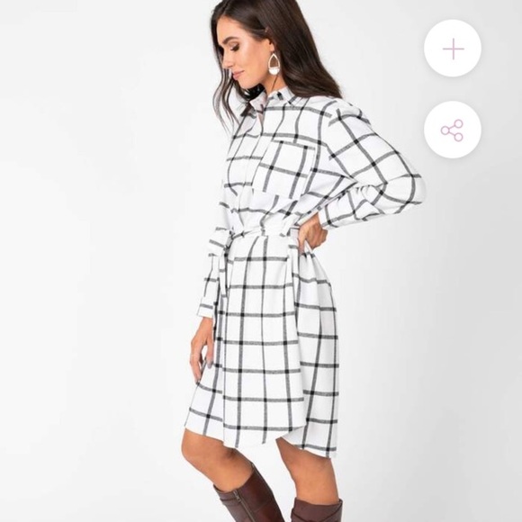 Agnes & Dora Dresses & Skirts - XS/S/M/XL Agnes & Dora Flannel Shirt Dress FF41